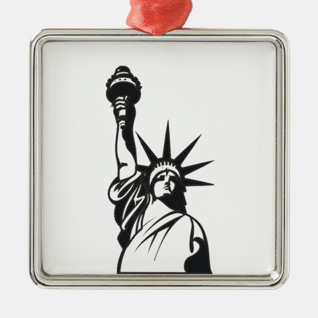 Ornement En Métal Lady Liberty (Devant)