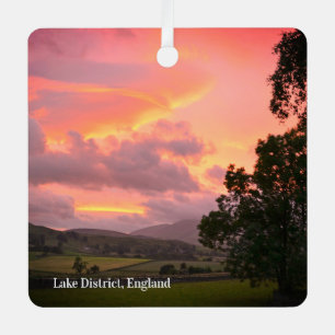 Ornement En Métal Lake District England Sunset