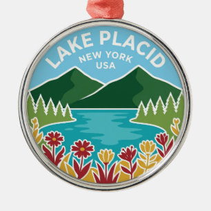 Ornement En Métal Lake Placid États-Unis