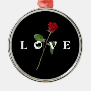 Ornement En Métal L'Amour de la Rose rouge