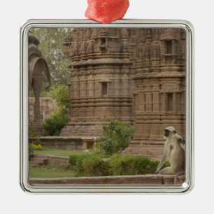 Ornement En Métal Langurs d'Hanuman ou langurs à face noire, communs