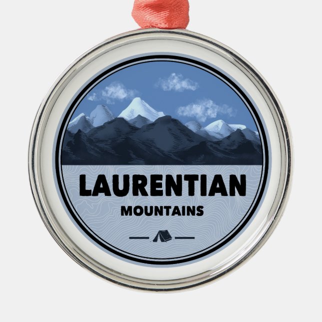 Ornement En Métal Laurentian Mountains Quebec Canada Camping (Devant)