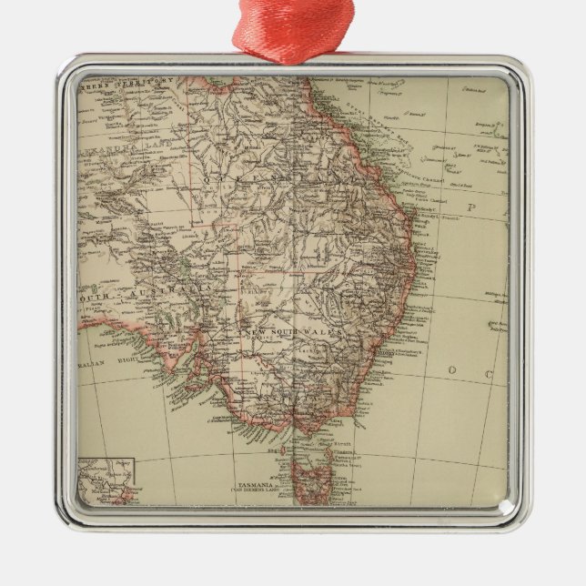Ornement En Métal L'Australie, Nouvelle Zélande (Devant)