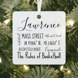 Ornement En Métal Lawrence Kansas Subway Art Metal Ornament