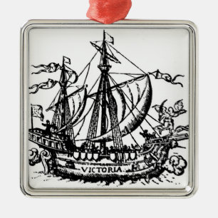 Ornement En Métal Le bateau 'Victoria de Ferdinand Magellan