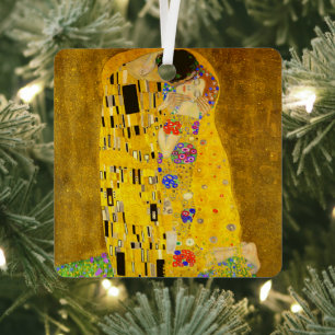 Ornement En Métal Le célèbre tableau de Gustav Klimt, The Kiss.