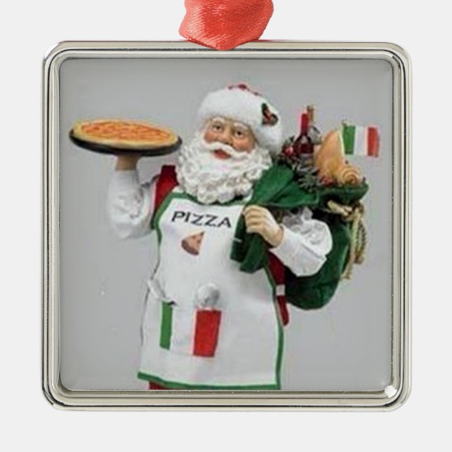 ORNEMENT EN MÉTAL LE CHEF DE L'ITALIE PÈRE NOËL** (Devant)