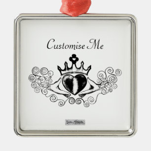 Ornement En Métal Le Claddagh (noir)