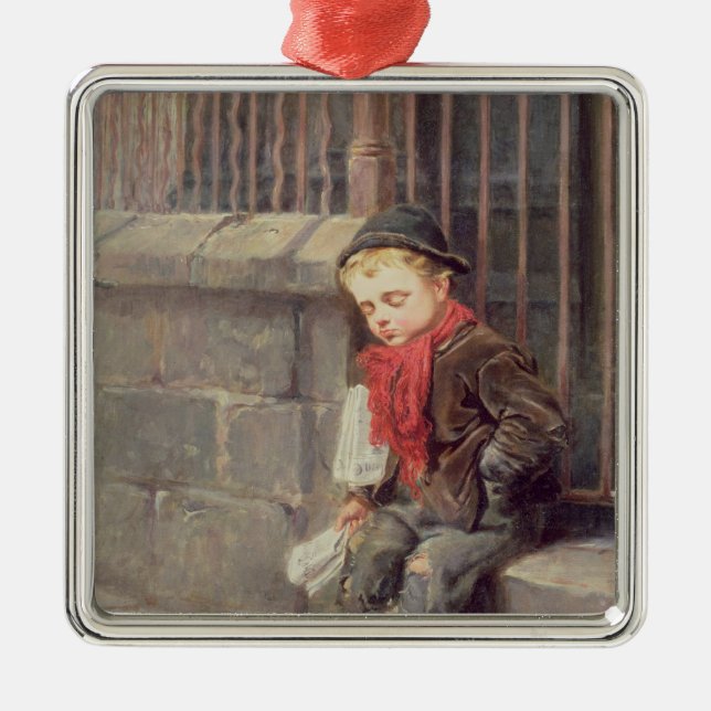 Ornement En Métal Le garçon de nouvelles (Devant)