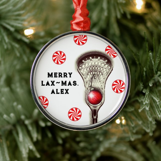 Ornement En Métal Le Joyeux Lax-mas Lacrosse (Arbre)