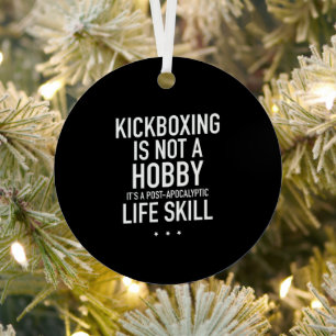Ornement En Métal Le kickboxing n'est pas un hobby blanc