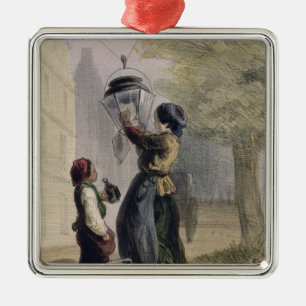 Ornement En Métal Le Lamplighter, de 'Les Femmes De Paris