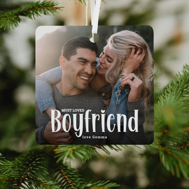 Ornement En Métal Le plus aimé BOYFRIEND' mignon cadeau photo (Créateur téléchargé)