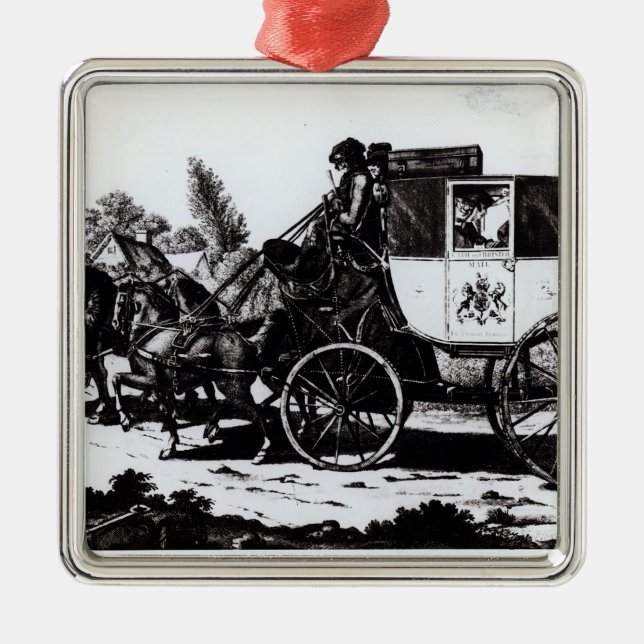 Ornement En Métal Le premier car de courrier, 1784 (Devant)