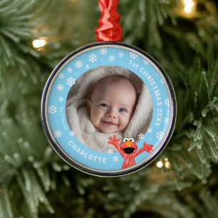 Ornement En Métal Le premier Noël de bébé d'Elmo