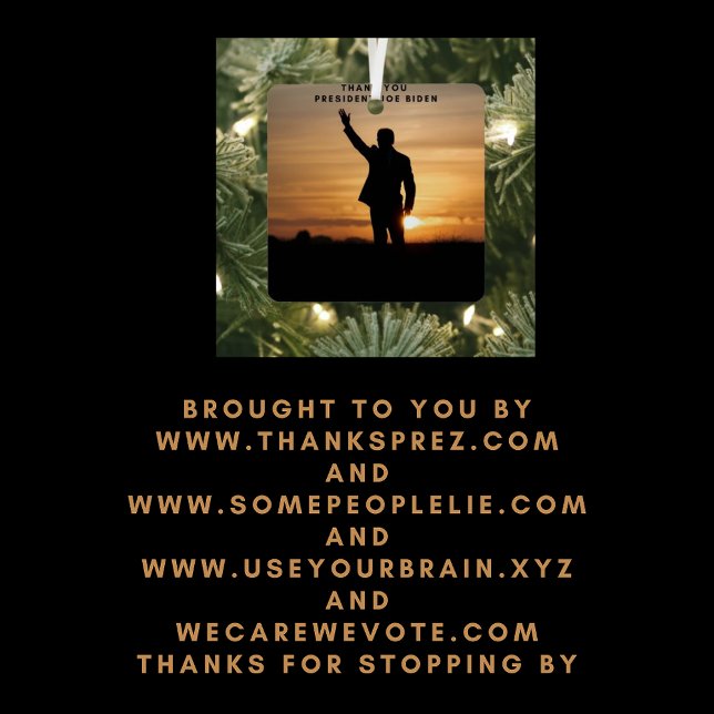 Ornement En Métal Le président Merci Joe Biden (Créateur téléchargé)