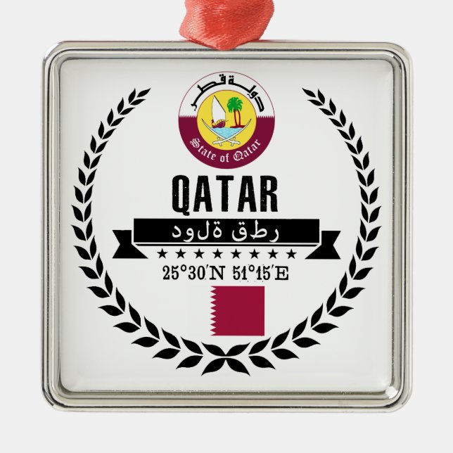 Ornement En Métal Le Qatar (Devant)