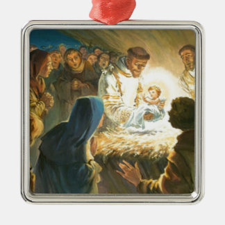 Ornement En Métal Le St Francis avec la nativité de cadeau de Noël