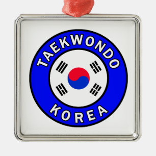 Ornement En Métal Le Taekwondo