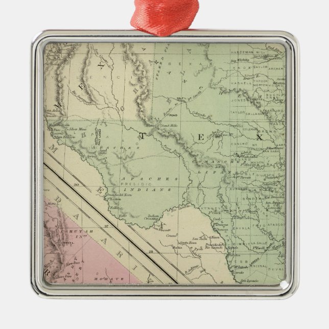 Ornement En Métal Le Texas, la Californie (Devant)