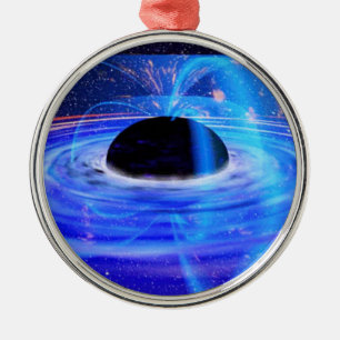 Ornement En Métal Le trou noir bleu de Nasa