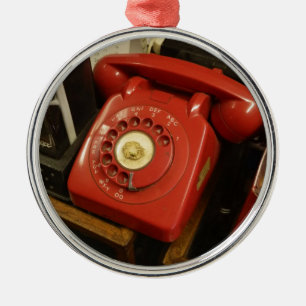 Ornement En Métal Le vieux téléphone rouge