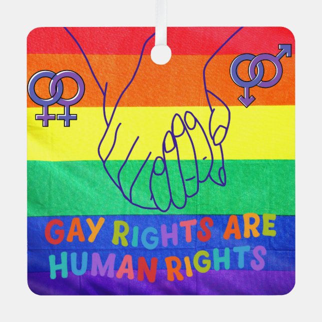Ornement En Métal Les gays ont des droits (Recto)