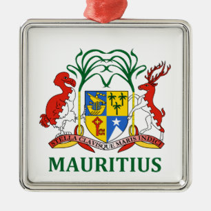 Ornement En Métal les îles Maurice - emblème/drapeau/manteau des