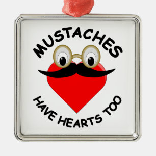 Ornement En Métal Les moustaches ont aussi des coeurs