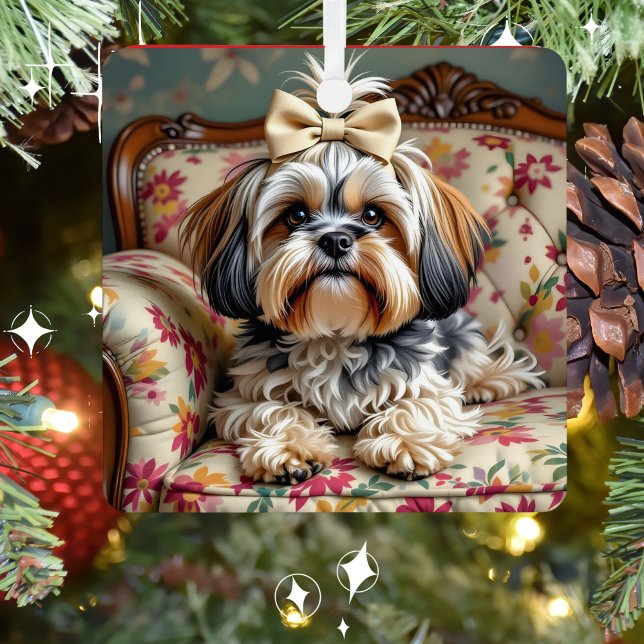 Ornement En Métal Lhaso Apso Noël personnalisé (Créateur téléchargé)