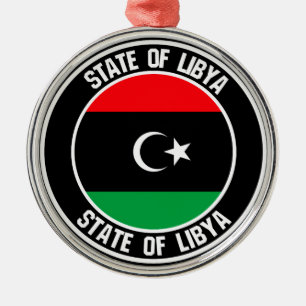 Ornement En Métal Libya Round Emblem