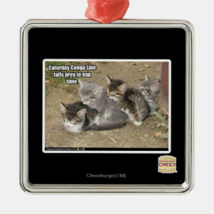 Ornement En Métal Ligne de Conga de Caturday