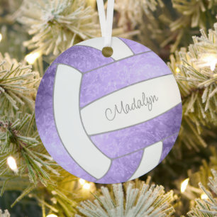 Ornement En Métal lilas violette gardien de volley-ball