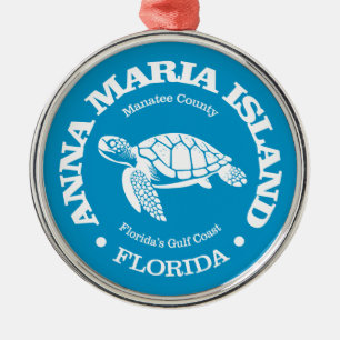 Ornement En Métal L'île Anna Maria (tortue de mer)