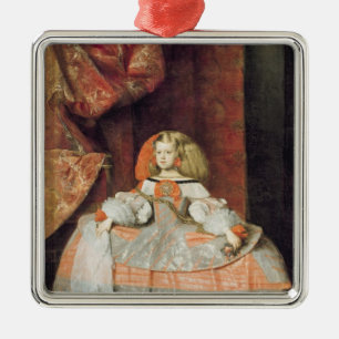 Ornement En Métal L'Infanta Maria Marguerita dans le rose