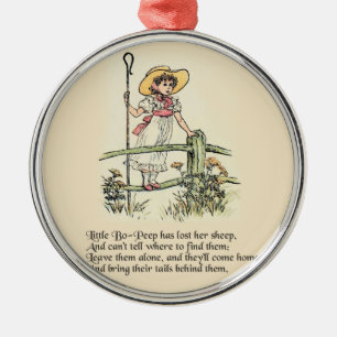 Ornement En Métal Little Bo Peep Nursery Rhyme