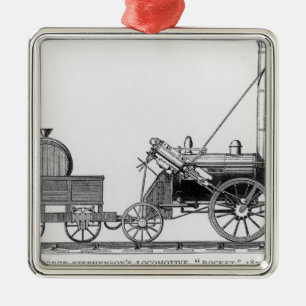 Ornement En Métal Locomotive de George Stephenson, "Rocket", 1829