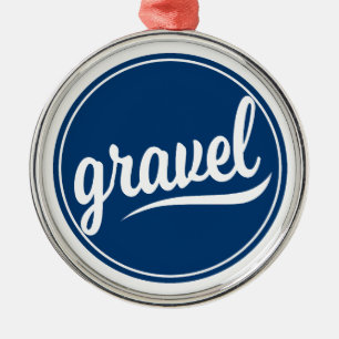 Ornement En Métal Logo bleu Gravel Cycling