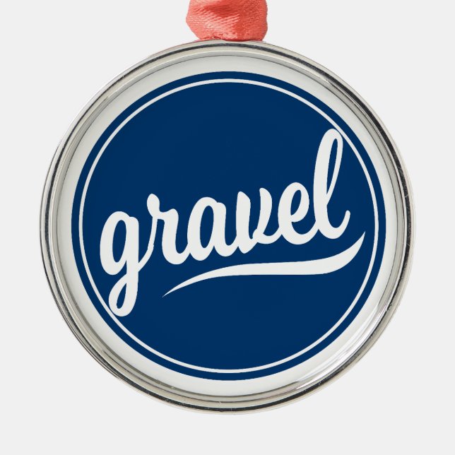 Ornement En Métal Logo bleu Gravel Cycling (Devant)