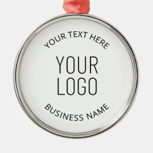 Ornement En Métal Logo de votre entreprise et message personnalisabl