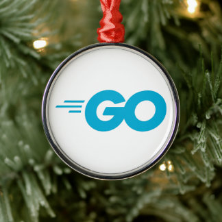 Ornement En Métal Logo Golang (Go Programming Language)