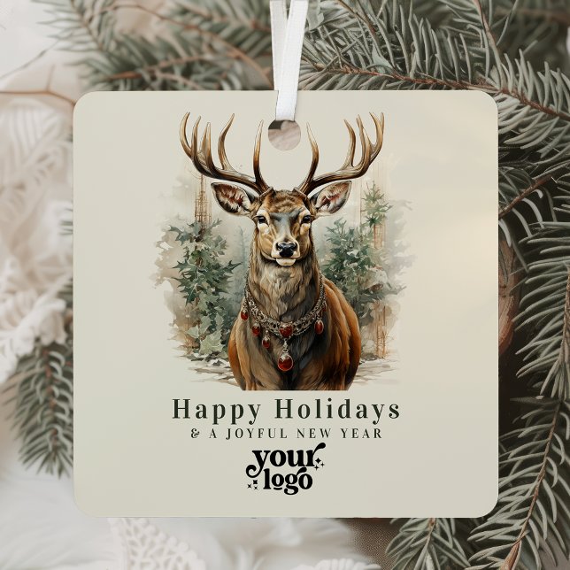 Ornement En Métal Logo Professionnel Client Cadeau Noël (Créateur téléchargé)