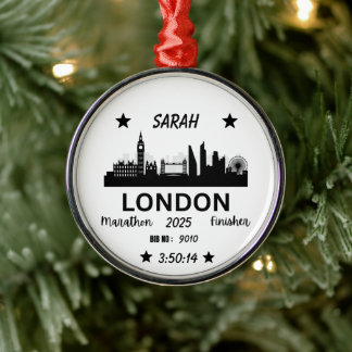 Ornement En Métal London Marathon Finisher Running Keepsaké Cadeau