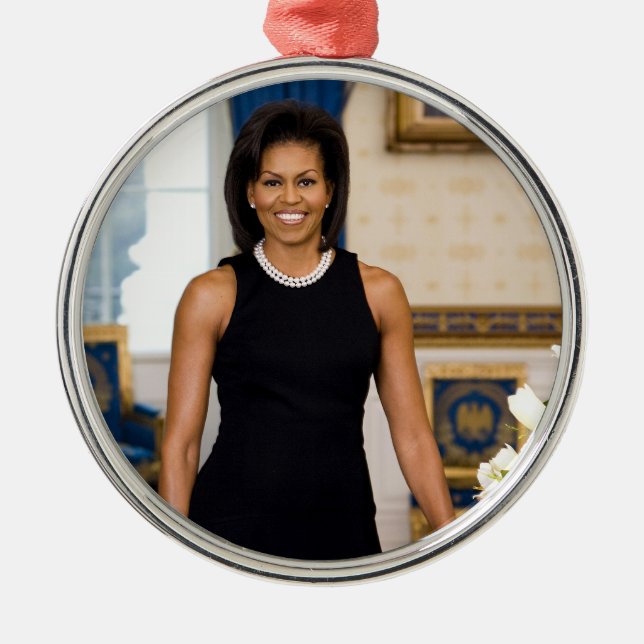 Ornement En Métal L'ornement de Michelle Obama (Devant)
