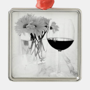ORNEMENT EN MÉTAL L'ORNEMENT DES AMATEURS DE VIN ET DE COCKTAILS