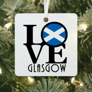 Ornement En Métal LOVE Glasgow Écosse