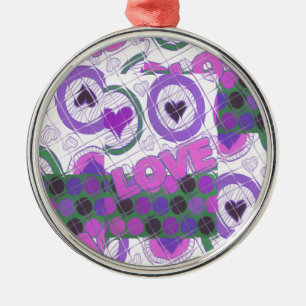 Ornement En Métal Love lovely heartily heart sentimental feeling