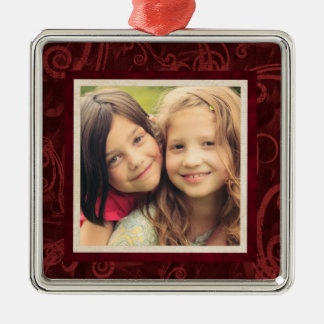 Ornement En Métal magnet de photo de chrismas d'instagram