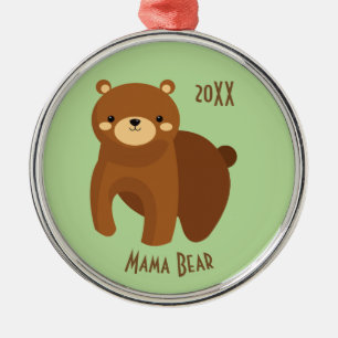 Ornement En Métal Mama Bear encourage l'amour Joyeux Noël Daté