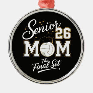 Ornement En Métal Maman senior classe de 2026 Volleyball